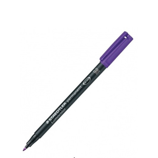 Staedtler Lumocolor 317 Rotulador Permanente - Punta Media Redonda - Trazo 1mm Aprox - Capuchon con Clip - Secado Rapido - Color Violeta