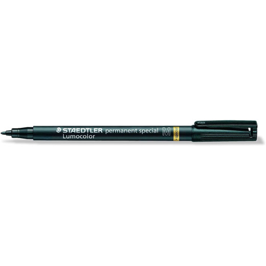 Staedtler Lumocolor Permanent Special 319 Rotulador Permanente - Punta de 1mm Aprox - Secado Rapido - Resistente a la Luminosidad - Color Negro