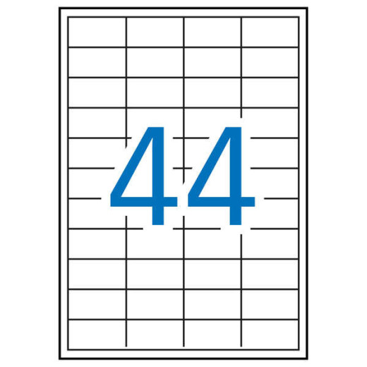 Apli Etiquetas Blancas Permanentes para Laser 48.5 x 25.4mm 250 Hojas