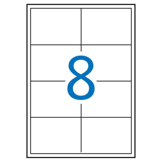 Apli Etiquetas Blancas Permanentes para Laser 97.0 x 67.7mm 250 Hojas