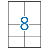 Apli Etiquetas Blancas Permanentes para Laser 105.0 x 74.0mm 250 Hojas