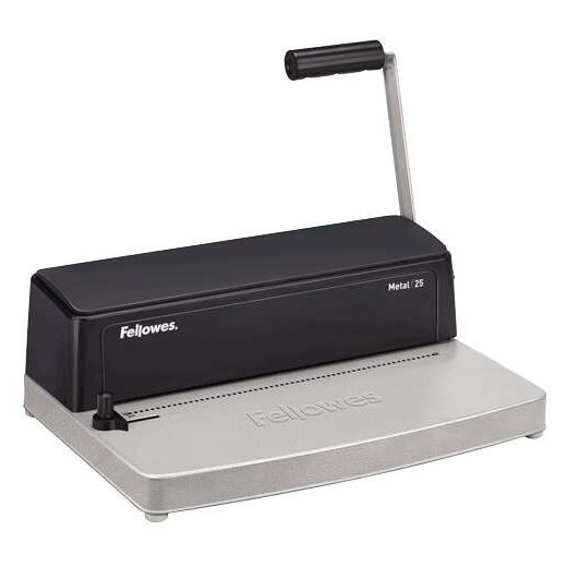 Fellowes Metal 25 Encuadernadora Manual A4 de Espiral Metalico - Perfora hasta 10 Hojas - Encuaderna hasta 450 Hojas