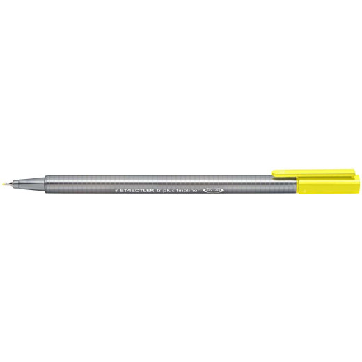 Staedtler Triplus Fineliner 334 Rotulador de Punta Fina - Trazo de 0.3mm - Tinta Base de Agua - Color Amarillo Claro