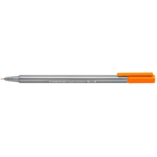 Staedtler Triplus Fineliner 334 Rotulador de Punta Fina - Trazo de 0.3mm - Tinta Base de Agua - Color Naranja