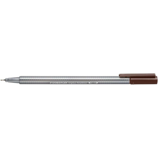 Staedtler Triplus Fineliner 334 Rotulador de Punta Fina - Trazo de 0.3mm - Tinta Base de Agua - Color Sepia Calido