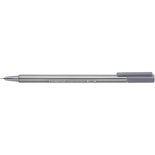 Staedtler Triplus Fineliner 334 Rotulador de Punta Fina - Trazo de 0.3mm - Tinta Base de Agua - Color Gris Paloma