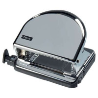 Petrus 52C Taladro Perforador Metalico - Hasta 20 Hojas - Marcas de Formato - Vaciado Facil - Punzones 5.5mm - Color Cromado