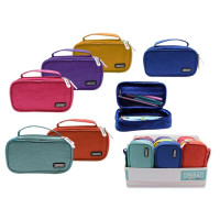 Ingraf Mediterraneo Portatodo Organizador - Compartimentos Multiples - Diseño Elegante - Material Resistente - Cierre Seguro - Ideal para Oficina y Viajes - Colores Surtidos