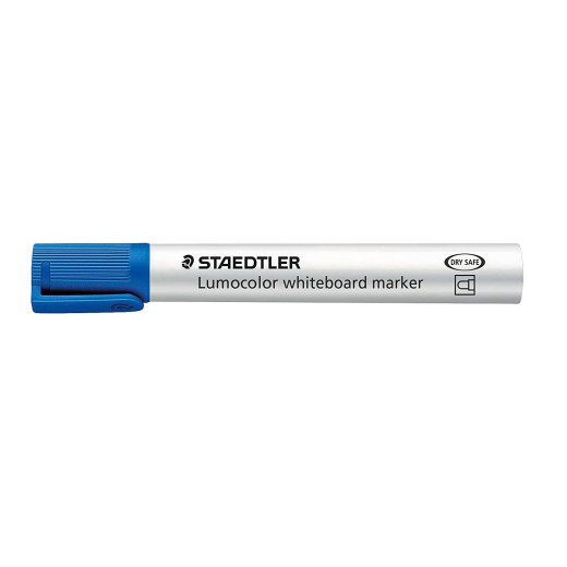 Staedtler Lumocolor 351 Rotulador para Pizarra - Punta Redonda - Trazo 2mm - Capuchon con Clip - Color Azul