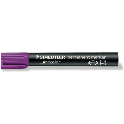 Staedtler Lumocolor 352 Rotulador Permanente - Punta Redonda - Trazo 2mm Aprox - Capuchon con Clip - Secado Rapido - Color Violeta