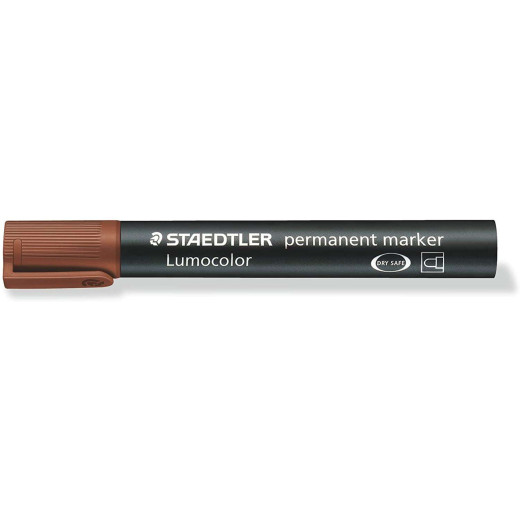 Staedtler Lumocolor 352 Rotulador Permanente - Punta Redonda - Trazo 2mm Aprox - Capuchon con Clip - Secado Rapido - Color Marron