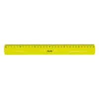 Milan Regla Flexible y Resistente - Longitud 30cm - Color Amarillo Translucido