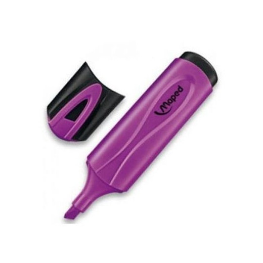 Maped Peps Classic Marcador Fluorescente - Punta Biselada - Trazo de 1 a 5mm - Ideal para Subrayar y Resaltar - Color Violeta