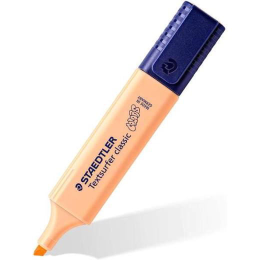 Staedtler Textsurfer Classic 364 Pastel Marcador Fluorescente - Punta Biselada - Trazo entre 1 - 5mm - Tinta con Base de Agua - Color Melocoton