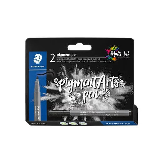 Staedtler 376 Pack de 2 Rotuladores Punta de Fibra Redonda - Ancho de Linea aprox. 1