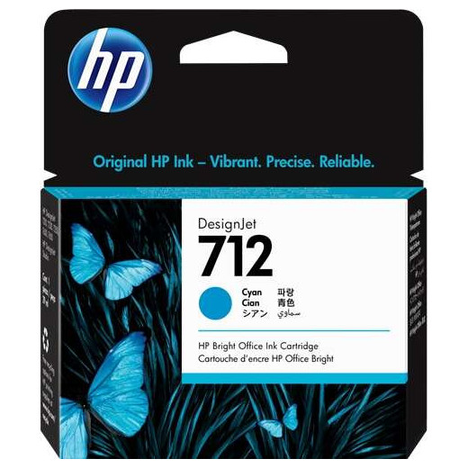 HP 712 Cyan Cartucho de Tinta Original - 3ED67A