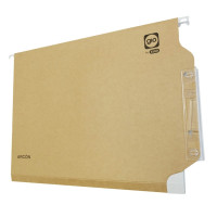 Gio By Elba Carpeta Colgante Armario Arcon A4 240gr - Lomo en V - Capacidad Max.100Hojas - Cartulina Bicolor - Visor Efecto Lupa - Etiquetas Blancas Incluidas