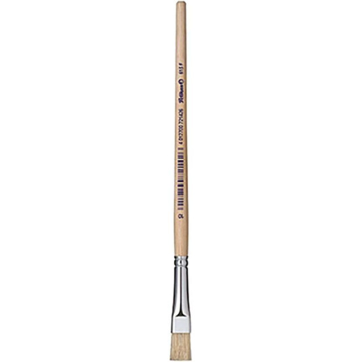 Pelikan Pincel Serie 613F Nº6 - Pincel de Punta Plana de Pelo Natural - para Colores Pastosos - Ideal para Pinturas al Oleo