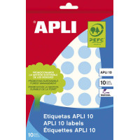 Apli Etiquetas 10 Azules Ø 19mm 8 Hojas