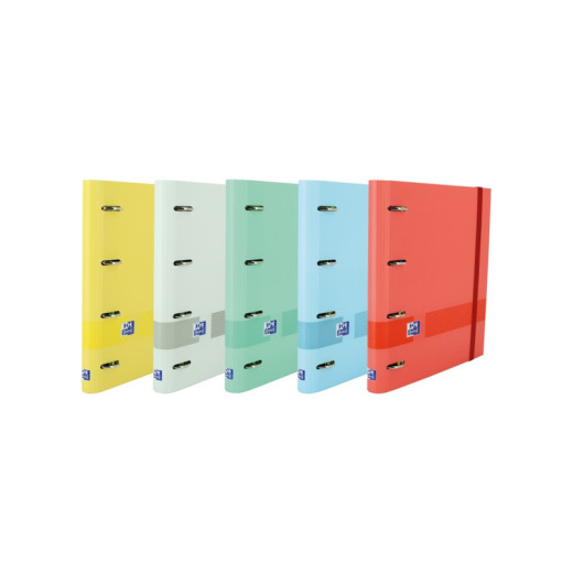 Oxford & You A4+ Europeanbinder - Tapa Extradura Resistente - Lomo de 45mm - Anillas 4Dx35mm - Recambio 5x5 - Pizarra Write & Erase - Hoja de Pegatinas