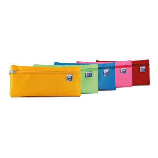 Oxford Kangoo Teens Estuche Plano Grande - Goma Elastica para unirlo al Cuaderno - Colores Surtidos
