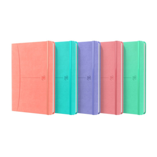 Oxford Signature Cuaderno Cosido Tapa Extradura A5 - 80 Hojas - Tapa Resistente - 1 Linea - Colores Surtidos