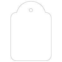 Apli Pack de 500 Etiquetas Colgantes 36x53mm - Agujero Preperforado - Con Hilo de Poliester Blanco - Color Blanco