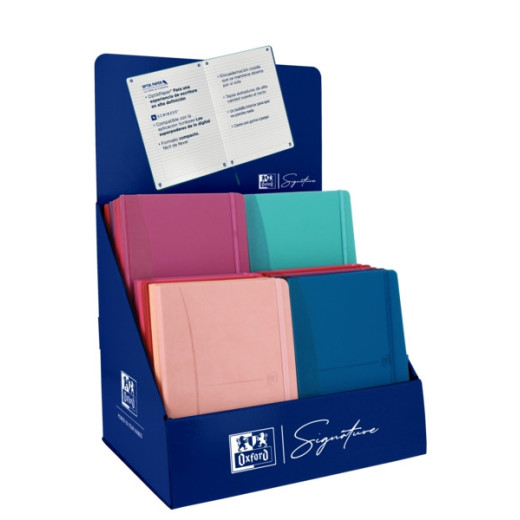 Oxford Signature Expositor de Sobremesa Surtido A5 - Diseño Elegante - Incluye Hojas Lisas y con Puntos - Ideal para Tomar Notas y Hacer Bocetos