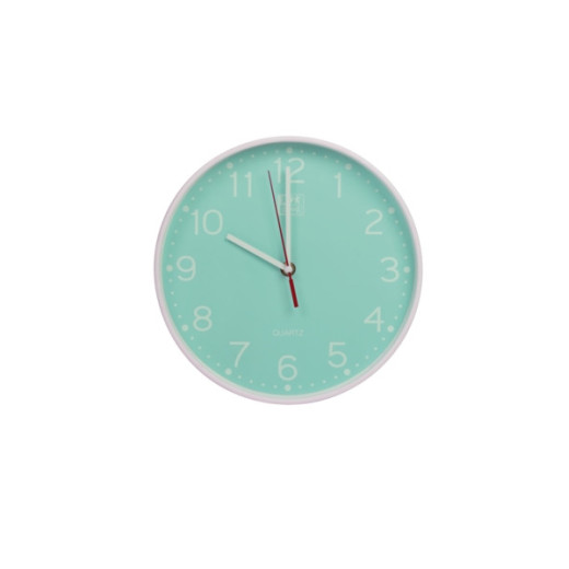Oxford Reloj de Pared Silencioso para Escritorio Calm 25cm - Diseño Moderno y Elegante - Funcionamiento Silencioso - Tamaño Compacto de 25cm - Color Icemint