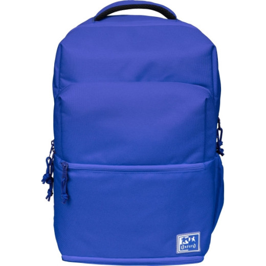 Oxford +LB B-Out Mochila Escolar - Compartimento Isotermico - Cremallera Expandible - Tirantes Acolchados y Ajustables - Tamaño 42x30x15-20cm - Color Azul