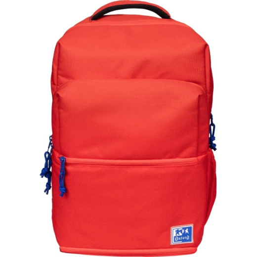 Oxford +LB B-Out Mochila Escolar - Compartimento Isotermico - Cremallera Expandible - Tirantes Acolchados y Ajustables - Tamaño 42x30x15-20cm - Color Rojo