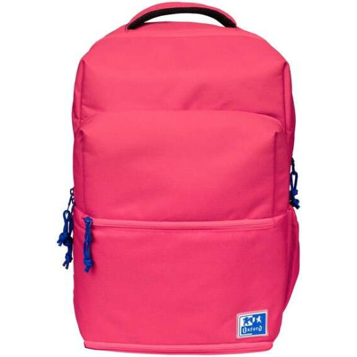 Oxford +LB B-Out Mochila Escolar - Compartimento Isotermico - Cremallera Expandible - Tirantes Acolchados y Ajustables - Tamaño 42x30x15-20cm - Color Rosa