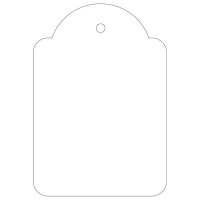 Apli Pack de 400 Etiquetas Colgantes 45x65mm - Agujero Preperforado - Con Hilo de Poliester Blanco - Color Blanco