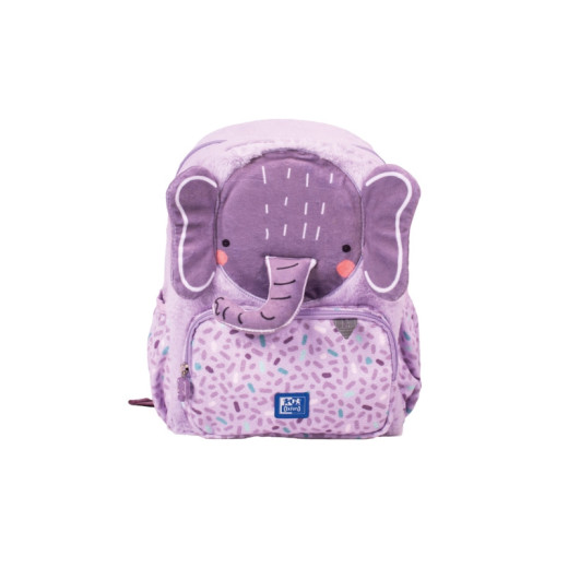 Oxford Kids Mochila Infantil 8.5L Tacto Suave Peluche - Diseño de Ellie Elefante - Ideal para Niños Pequeños - Espaciosa y Comoda - Colores Surtidos