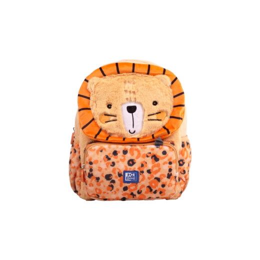 Oxford Kids Mochila Infantil 8.5L Tacto Suave Peluche Surtido Leo Leon - Diseño Adorable de Leon - Tacto Suave y Comodo - Capacidad de 8.5L - Ideal para Niños