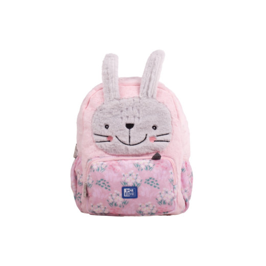 Oxford Kids Mochila Infantil 8.5L Tacto Suave Peluche - Diseño de Conejo Bunbun - Ideal para Niños Pequeños - Espaciosa y Comoda - Colores Surtidos