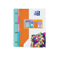 Oxford Europeanbinder Touch Carpeta Tamaño A4+ con Recambio + Separadores + Sobre de Plastico Multitaladro - Ideal para Organizar Documentos - Colores Pastel Aleatorios