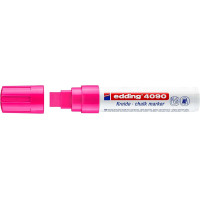 Edding 4090 Rotulador de Tiza Liquida - Punta Biselada - Trazo entre 4 y 15mm - Olor Neutro - Color Rosa Neon