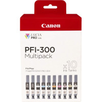 Canon PFI300 Pack de 10 Cartuchos de Tinta Originales - 4192C008