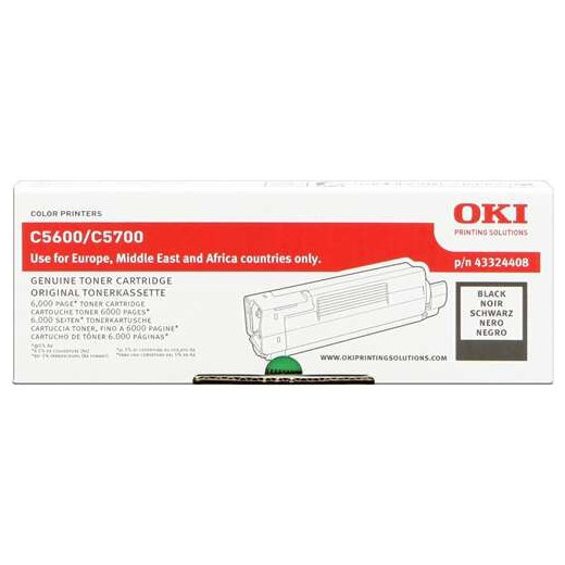 OKI C5600/C5700 Negro Cartucho de Toner Original - 43324408