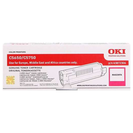 OKI C5650/C5750 Magenta Cartucho de Toner Original - 43872306