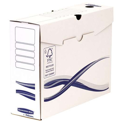 Fellowes Bankers Box Basic Pack de 25 Cajas de Archivo Definitivo A4+ 100mm - Montaje Manual - Carton Reciclado Certificacion FSC