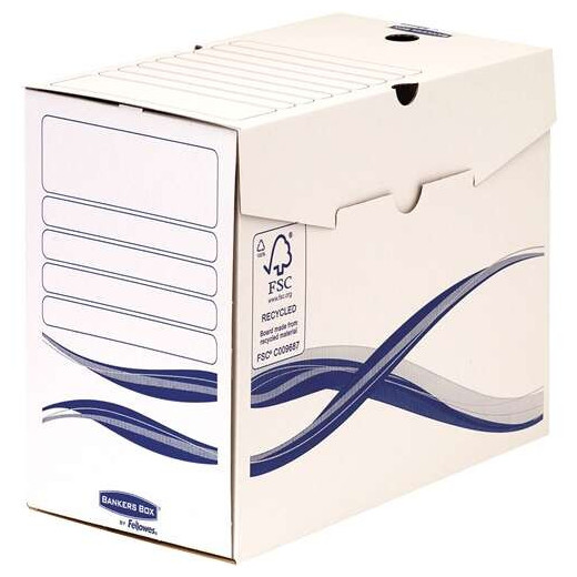 Fellowes Bankers Box Basic Pack de 25 Cajas de Archivo Definitivo A4+ 150mm - Montaje Manual - Carton Reciclado Certificacion FSC