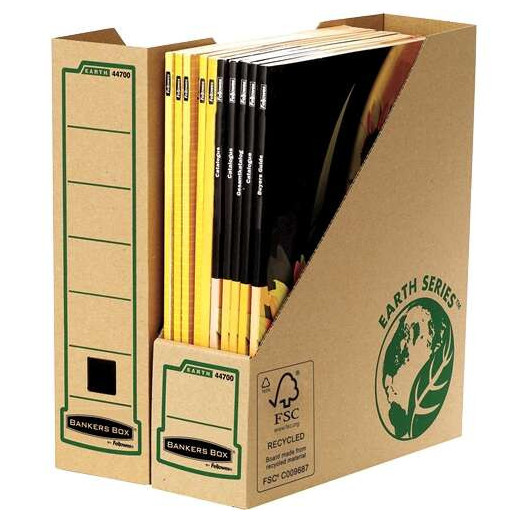 Fellowes Bankers Box Earth Revistero A4 - Carton Reciclado Certificacion FSC - Color Marron