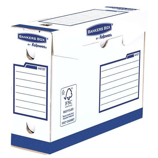 Fellowes Bankers Box Basic Pack de 20 Cajas de Archivo Definitivo A4+ 100mm - Extra Resistente - Montaje Manual - Carton Reciclado Certificacion FSC