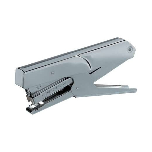 Petrus 224 Grapadora de Tenaza - Hasta 25 Hojas - Grapado Cerrado y Abierto - Color Cromado