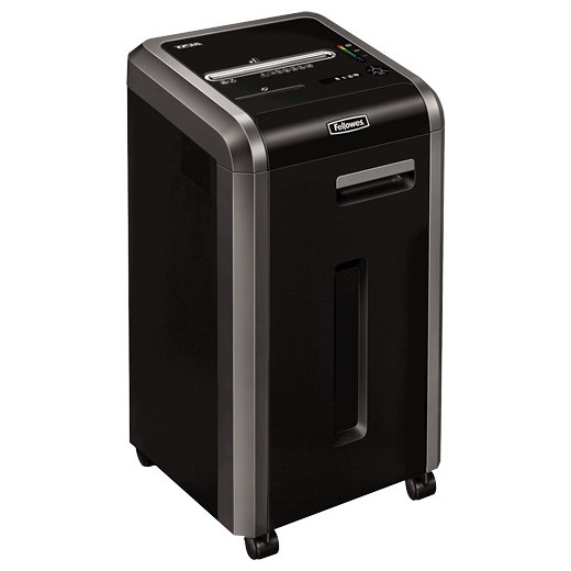 Fellowes 225Mi Destructora de Papel Manual Corte en Microparticulas P-5 - Destruye hasta 18 Hojas - Capacidad de la Papelera 60L - Color Negro