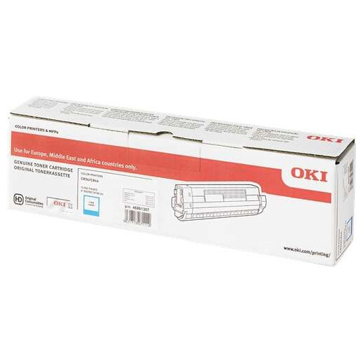 OKI C834/C844 Cyan Cartucho de Toner Original - 46861307