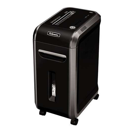 Fellowes 99Ci Destructora de Papel Manual Corte en Particulas P-4 - Destruye hasta 18 Hojas - Papelera de 34L - Color Negro