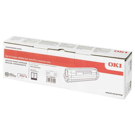 OKI C824/C834/C844 Negro Cartucho de Toner Original - 47095704